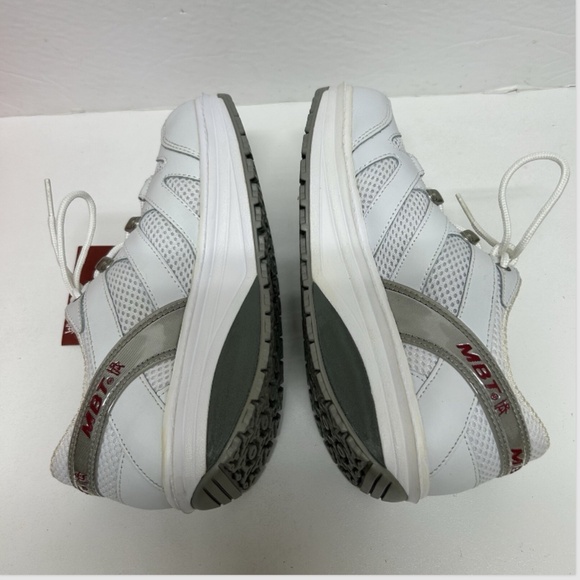 MBT Sport Leather Sneakers Rocker Walking Toning Shoes Size 6.5 White Orthopedic - Picture 6 of 11